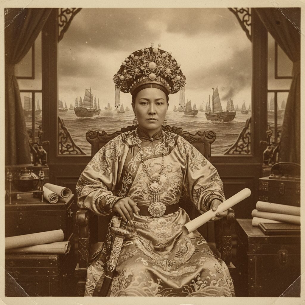 découvrez l'histoire fascinante de ching shih, impératrice corsaire de la mer de chine, maître incontesté des flottes pirates au xviiie siècle.