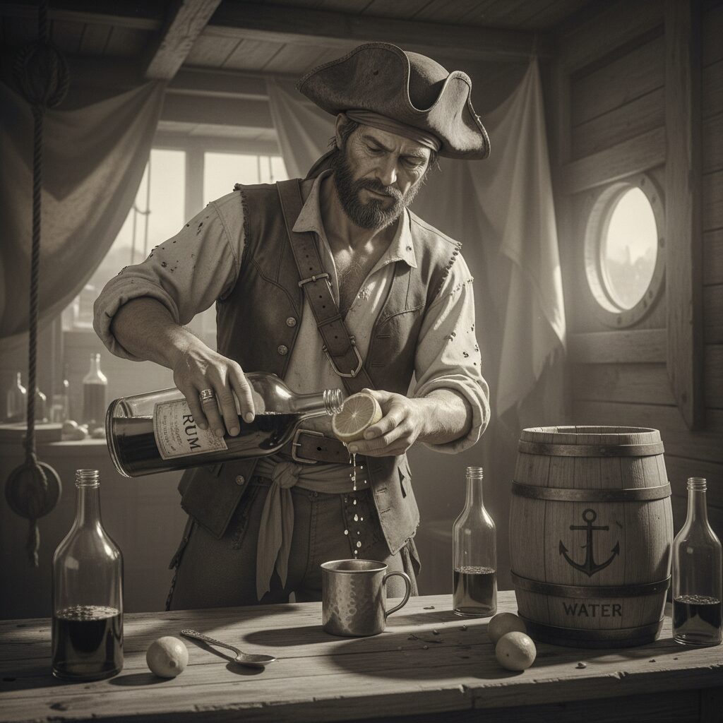 découvrez comment les pirates préparaient leur ration de grog, la boisson emblématique des marins, en combinant rhum, eau et épices pour affronter la vie en mer.