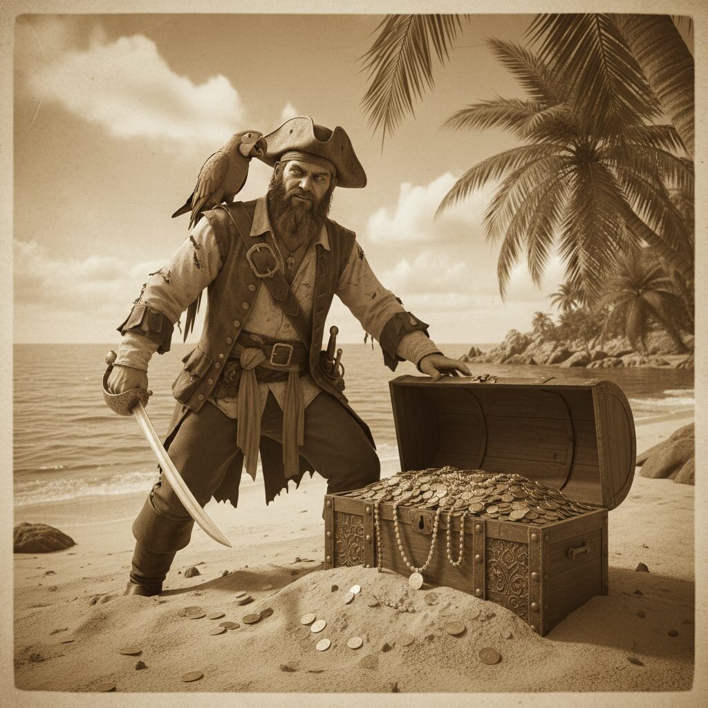 plonge dans la légende simplifiée du célèbre pirate au perroquet parlant et découvre ses aventures mythiques racontées de manière captivante et accessible.