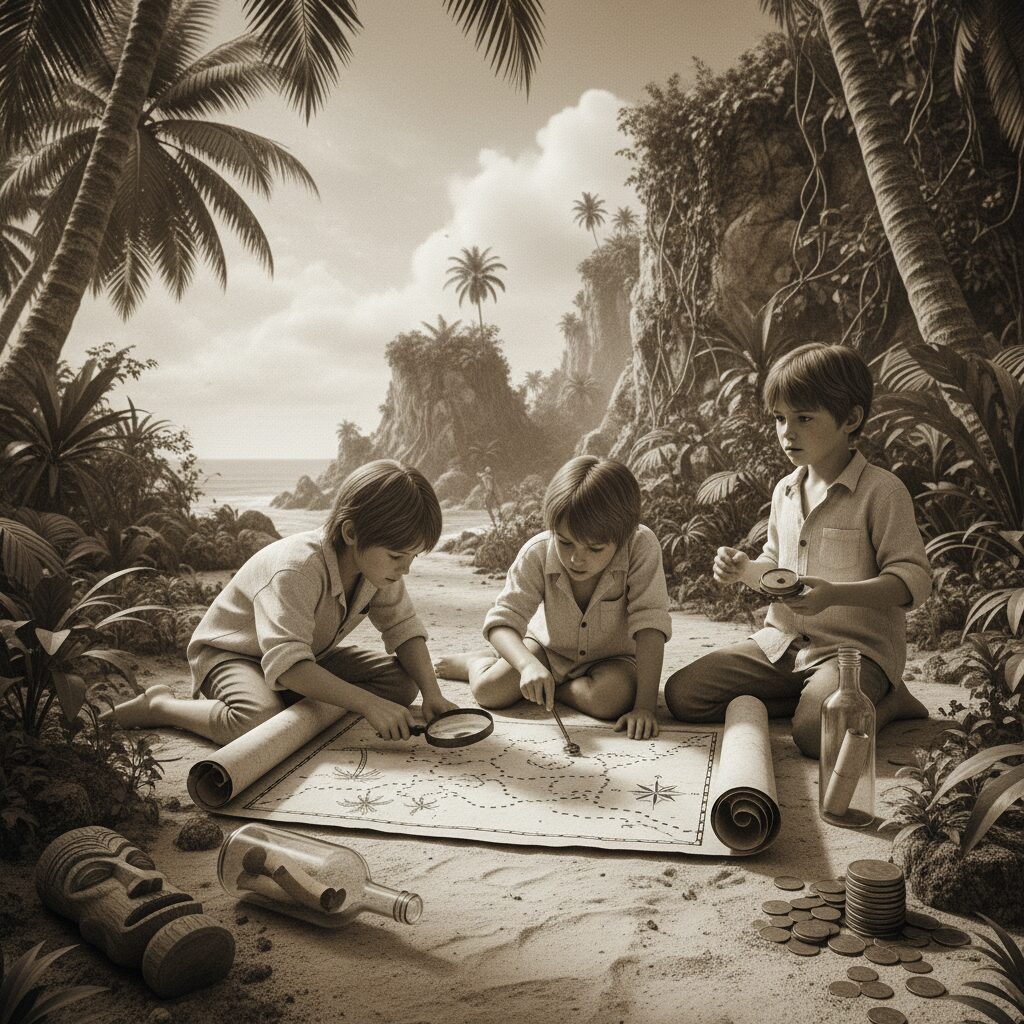 découvrez l'aventure palpitante de tom à la chasse au coffre rempli de pièces d'or, un récit captivant plein de mystères et de découvertes.