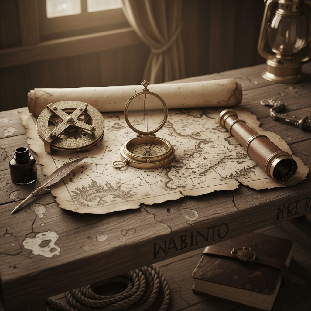 découvrez les différentes méthodes de navigation avec carte marine utilisées au temps des pirates, et plongez dans l'univers maritime d'autrefois.