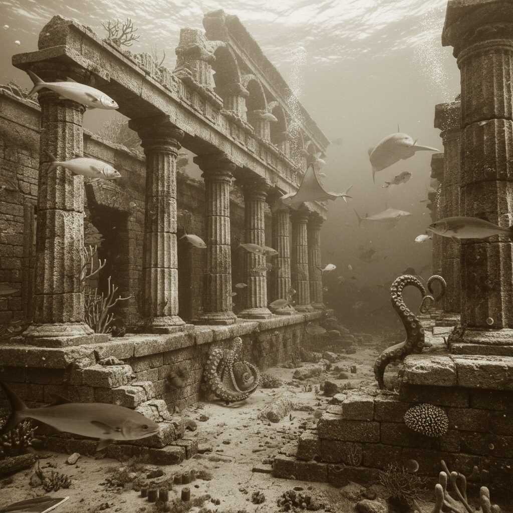 découvrez les secrets fascinants de l'atlantide sous-marine, explorant ses mystères anciens et légendaires révélés par des découvertes récentes.