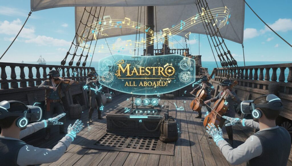 découvrez le dlc 'all aboard !' de l’expérience vr 'maestro', qui enrichit l'aventure avec les mélodies légendaires de pirates des caraïbes pour une immersion musicale inoubliable.