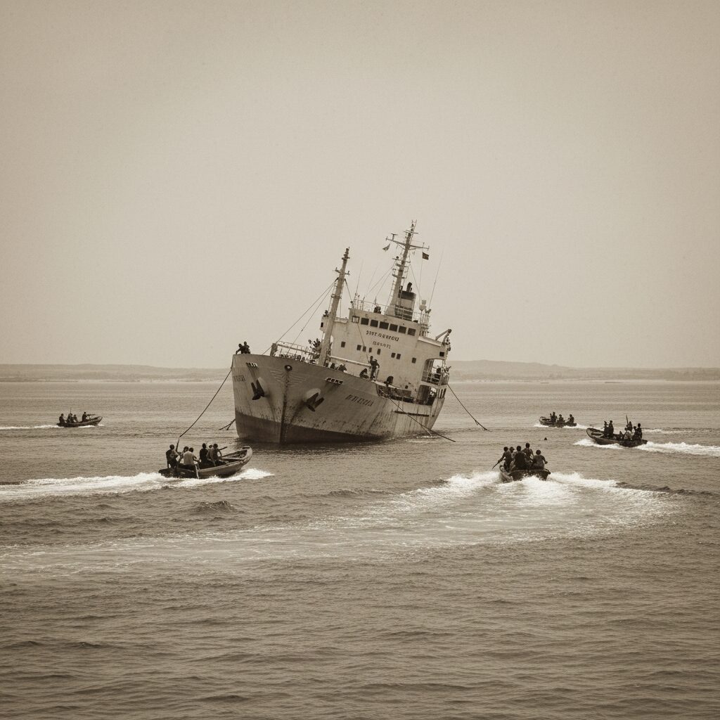 étude approfondie de la piraterie dans le golfe d'adén, avec un focus sur la prise d'otages du navire mv fortuna, analysant les causes, les impacts et les réponses internationales.