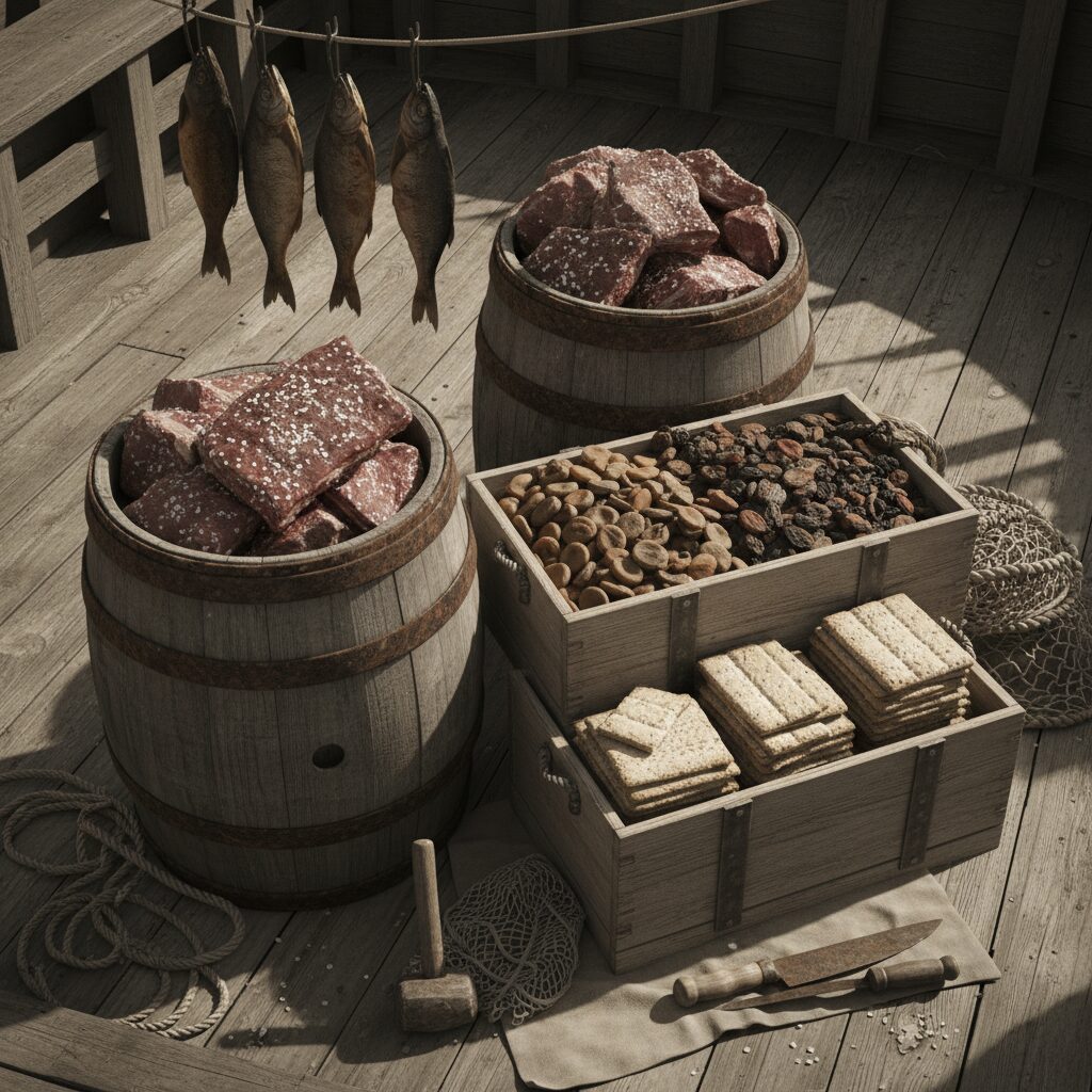 découvrez les méthodes ingénieuses utilisées par les pirates pour conserver les aliments en mer et survivre lors de leurs longues expéditions.
