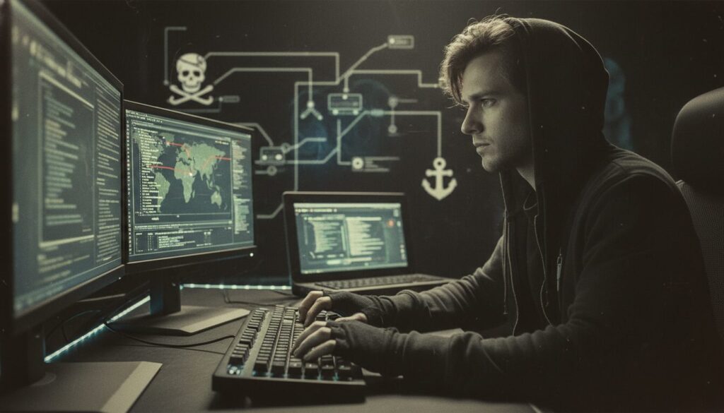 analyse approfondie de la représentation de la piraterie informatique dans le film hacking pirates, explorant les aspects techniques, culturels et éthiques du hacking.