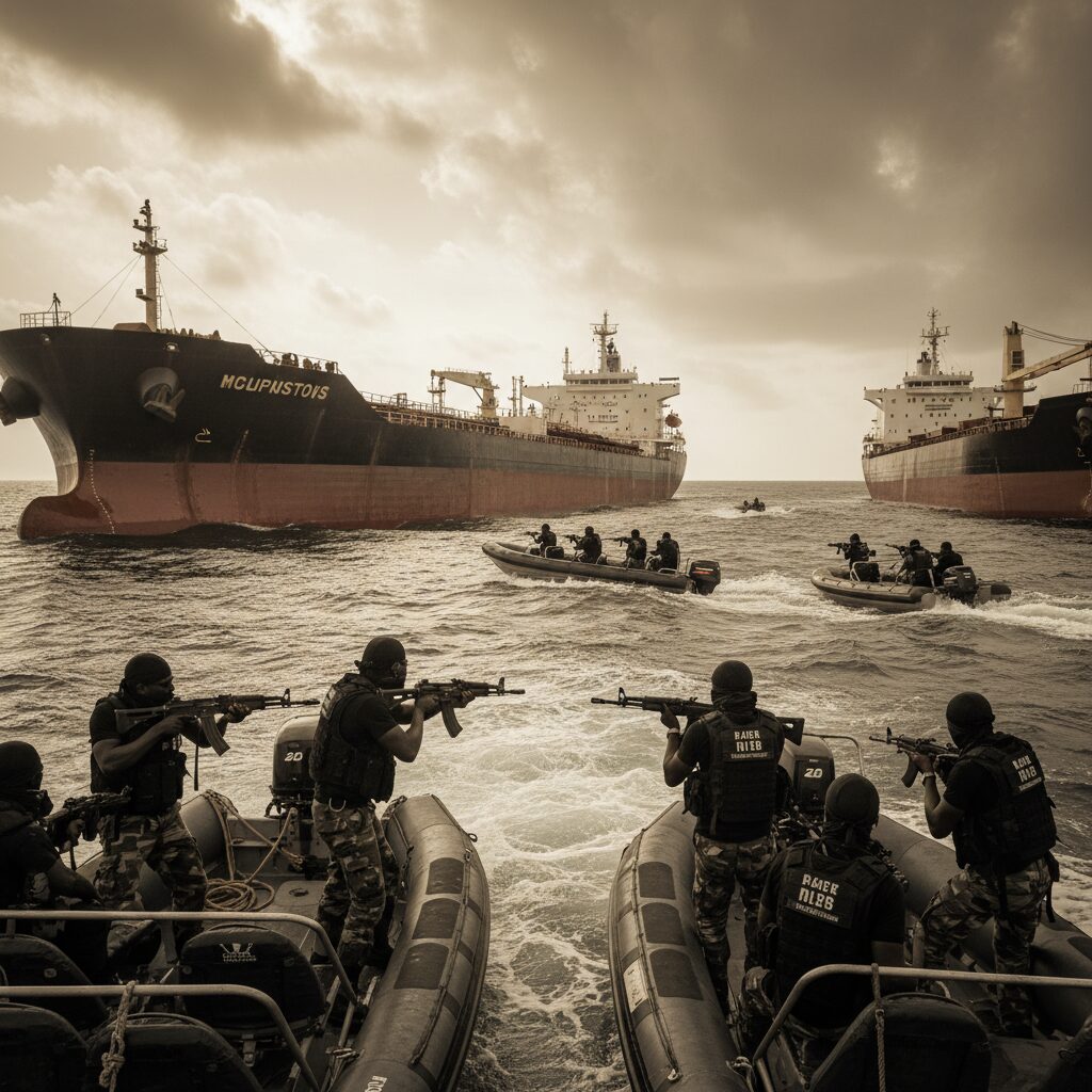 analyse approfondie du groupe pirate nigérian black scorpions et de leur impact sur la sécurité maritime dans le golfe de guinée.