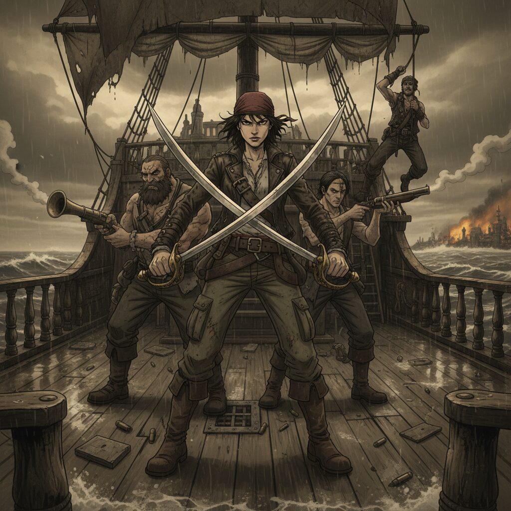 analyse approfondie du style visuel unique de l'anime black lagoon pirate, explorant ses influences artistiques, son ambiance graphique et son impact visuel.