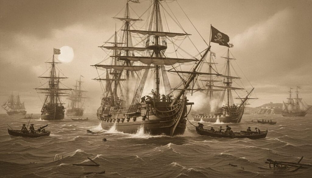 analyse de l'évolution militaire des navires corsaires durant les guerres européennes du xviiie siècle, explorant leurs stratégies, armements et impacts historiques.