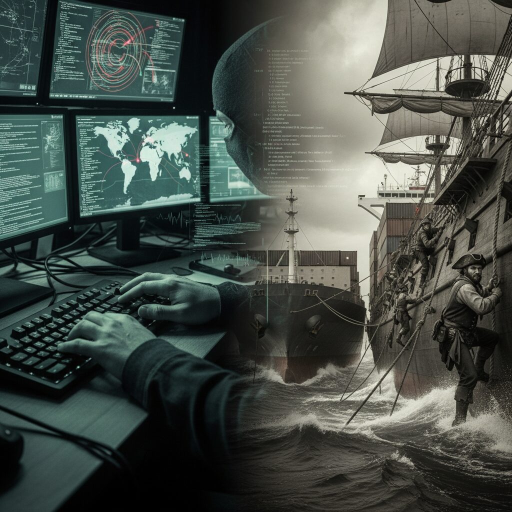 analyse approfondie des cyberattaques et des intrusions physiques en mer, explorant les méthodes de piratage informatique combinées aux attaques maritimes pour mieux comprendre et prévenir ces menaces complexes.
