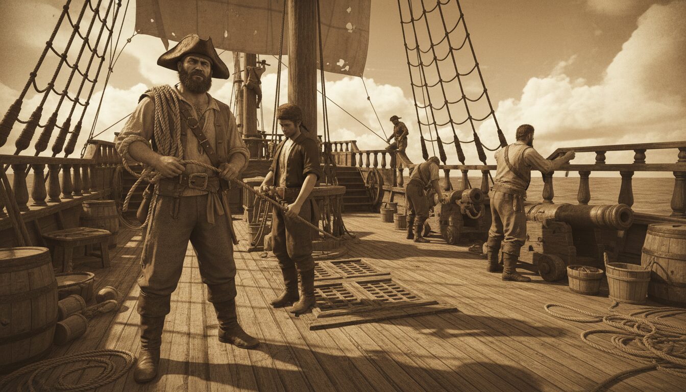 découvrez la fonction essentielle et l'importance du bosco dans la vie quotidienne des pirates, un rôle clé pour la navigation et la gestion du navire.