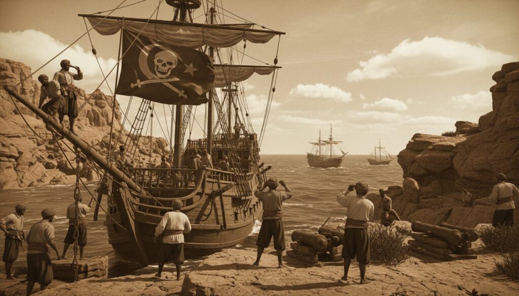 découvrez le phénomène des pirates francs qui ont sévi au large des côtes d'afrique du nord au xviiie siècle, leur histoire, leurs modes d'action et leur impact sur le commerce maritime.