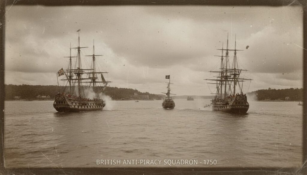 analyse de l'impact des politiques anti-piraterie britanniques sur les colonies américaines au xviiie siècle, explorant les effets économiques, sociaux et juridiques sur la région.