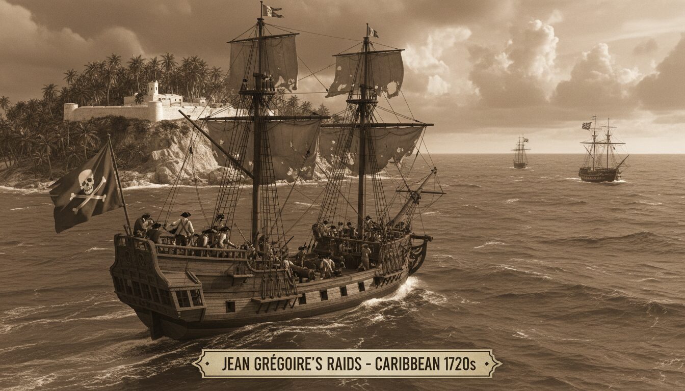 analyse de l'impact géopolitique des raids de jean grégoire en mer caraïbe au xviiie siècle, explorant leurs conséquences sur les relations internationales et le contrôle territorial de la région.