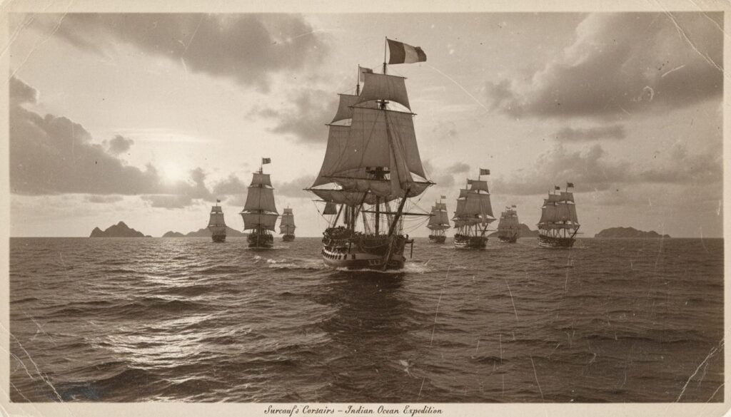 découvrez l'impact stratégique de la flotte corsaire de robert surcouf lors des guerres napoléoniennes, mettant en lumière ses exploits maritimes et son rôle crucial dans la guerre navale.