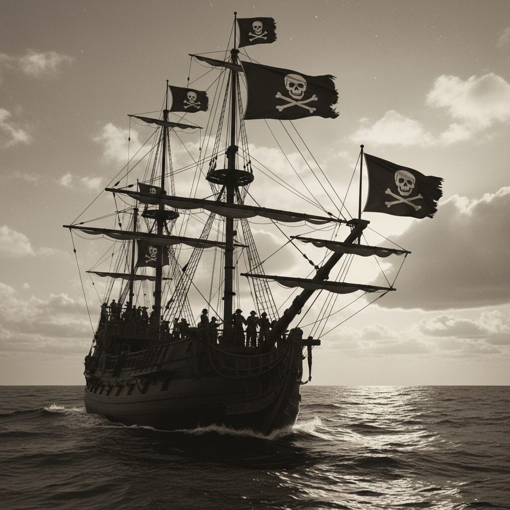 découvrez la symbolique et la fonction des pavillons noirs dans l'univers pirate, un emblème chargé de menace et d'histoire maritime.