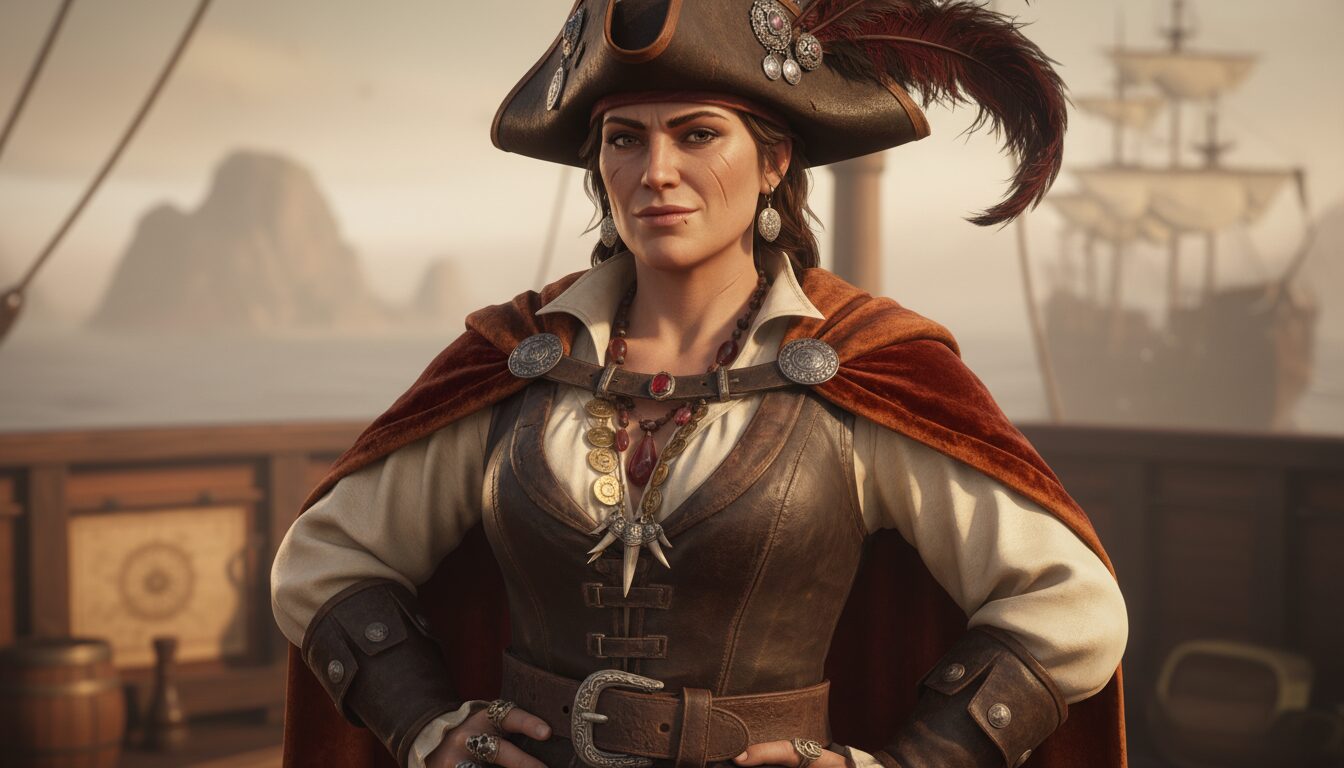 découvrez le portrait captivant de la reine des pirates dans la série animated legends, une héroïne légendaire au cœur d'aventures épiques et de mystères marins.
