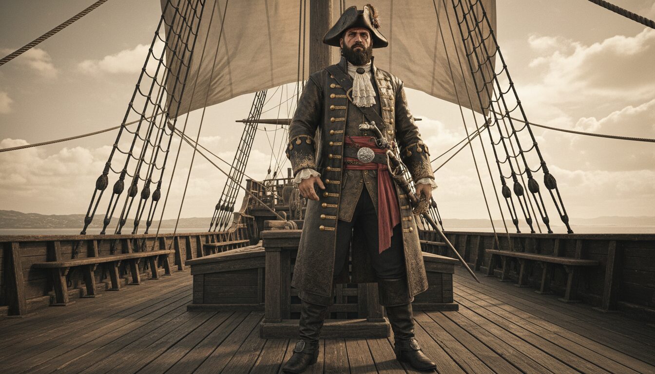 découvrez la tenue vestimentaire typique d’un capitaine pirate au xviiie siècle, alliant élégance, praticité et symboles d'autorité sur les mers.