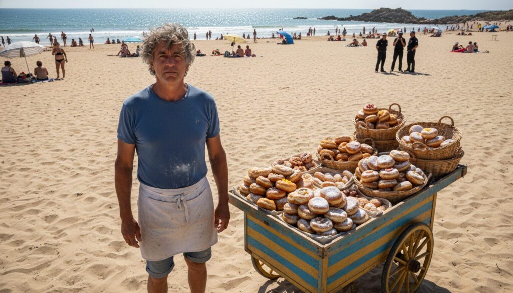le commerçant réagit à l'interdiction judiciaire de vendre ses beignets sur les plages vendéennes, défendant son activité face aux restrictions imposées.