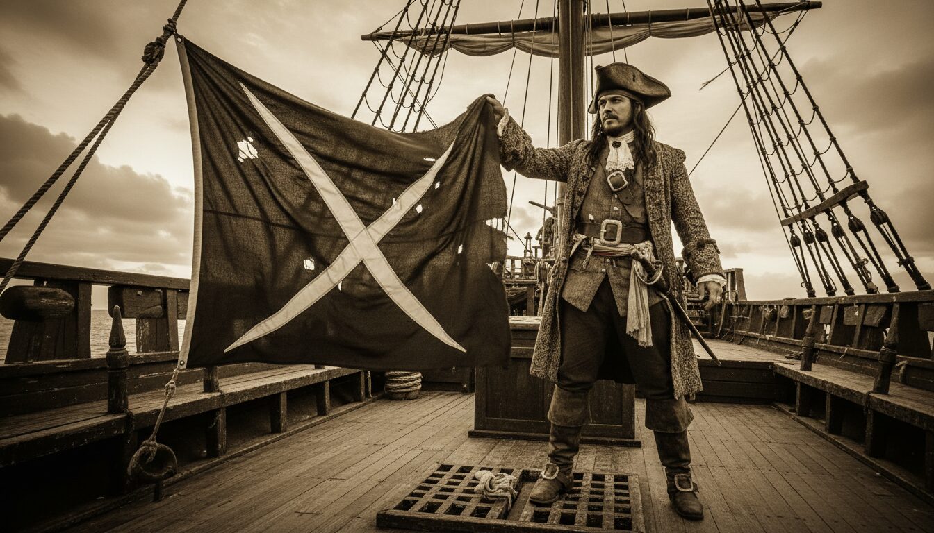 découvrez l'histoire fascinante de calico jack et la genèse de la célèbre croix de saint-andré, symbole emblématique des pirates.