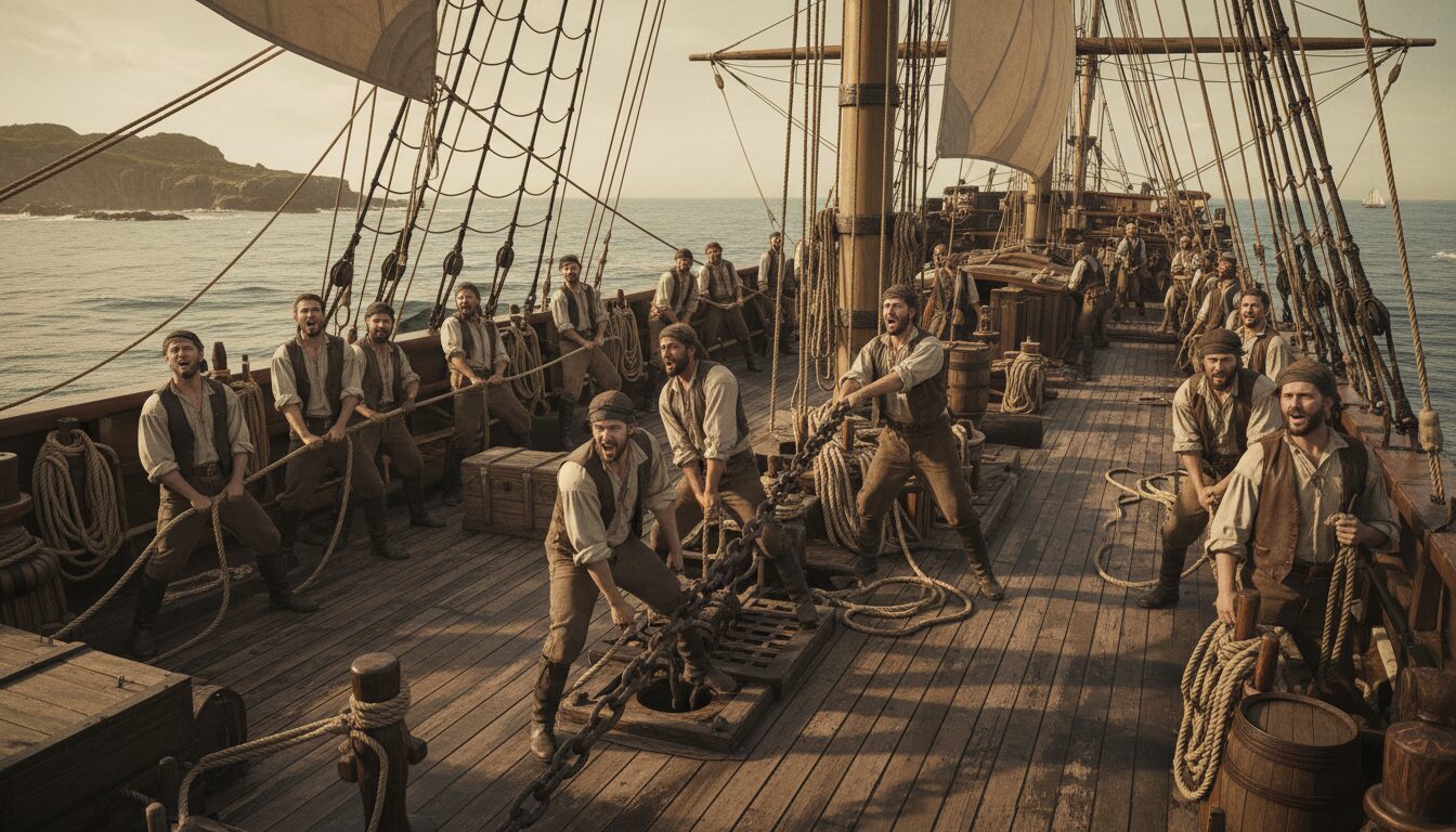 découvrez la signification et l'importance des chants traditionnels chantés lors des levées d’ancre et des largages des cordages en mer, un aspect essentiel de la culture maritime.