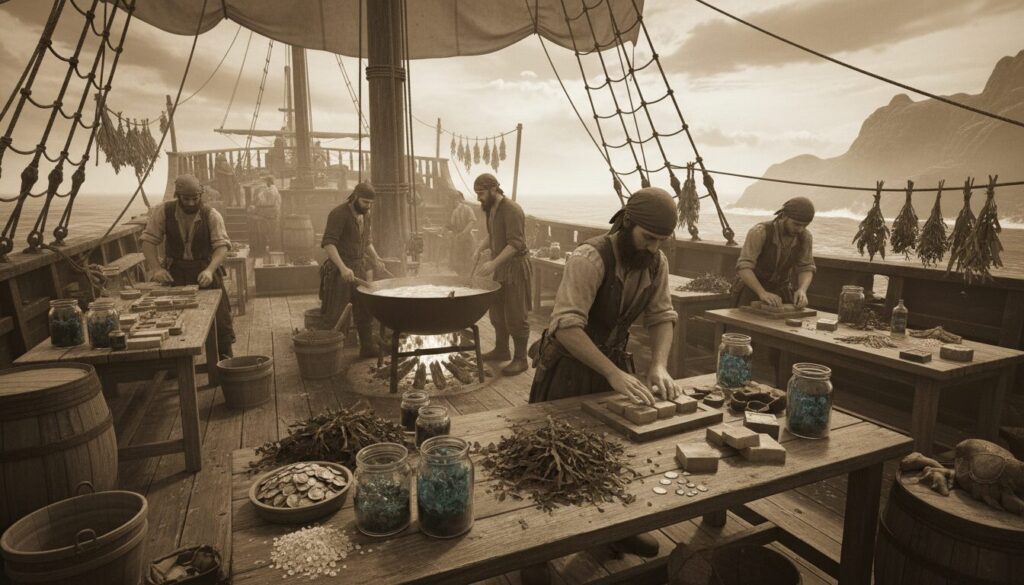 découvrez la fabrication artisanale de savon en mer utilisant des ressources limitées, alliant savoir-faire traditionnel et respect de l'environnement marin.