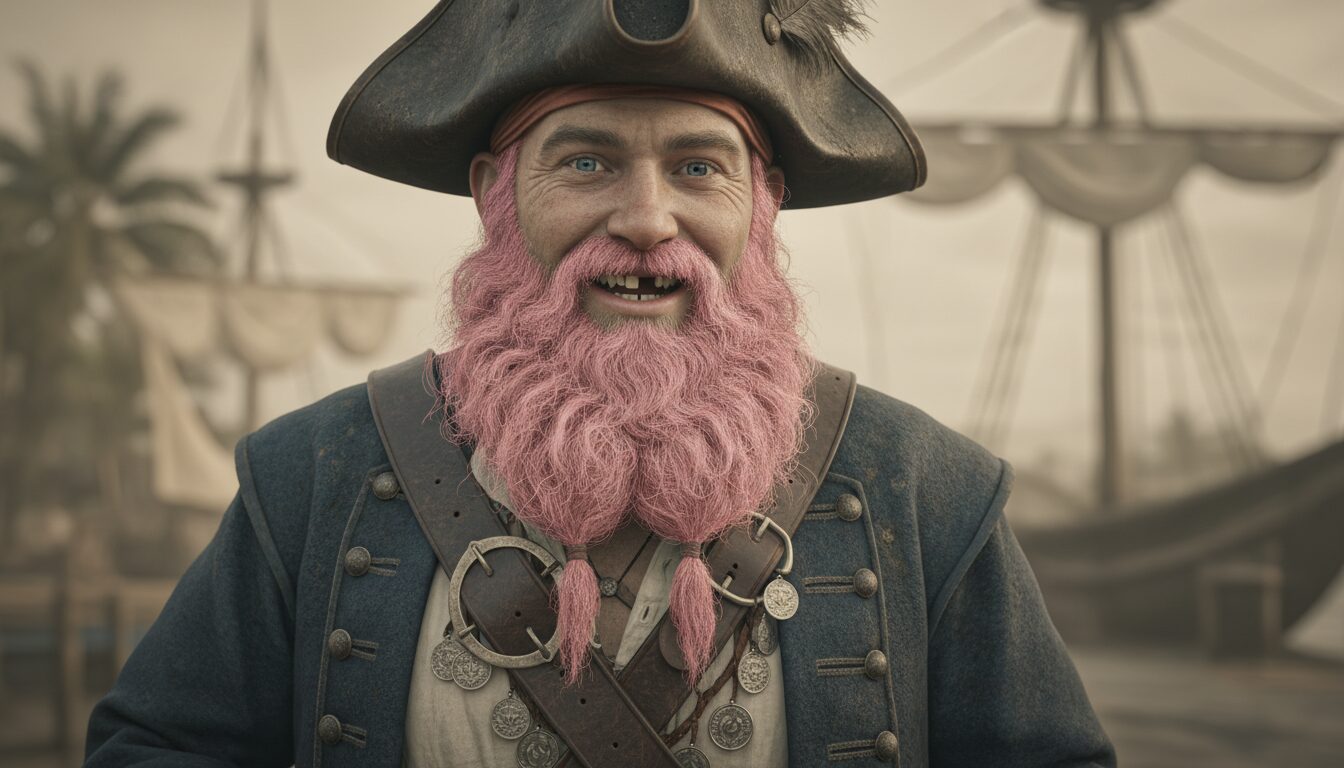 découvrez le portrait captivant de pinkbeard, le personnage emblématique de la série pirate kids adventure, mêlant aventure et mystère pour petits et grands.