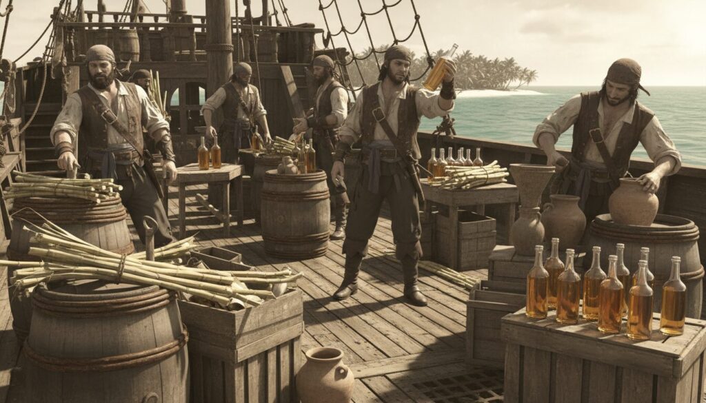 découvrez l'usage et la préparation du vin de canne dans la piraterie caribéenne, une boisson emblématique des pirates qui mêle tradition et histoire des caraïbes.