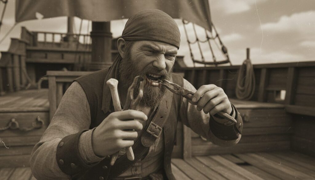 découvrez comment les pirates géraient les soins dentaires avec des ressources limitées, en utilisant des méthodes ingénieuses et des techniques adaptées à leurs conditions difficiles.