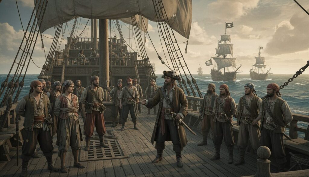 découvrez les rituels d’accueil traditionnels réservés aux étrangers capturés par l’équipage pirate, entre coutumes mystérieuses et pratiques maritimes uniques.